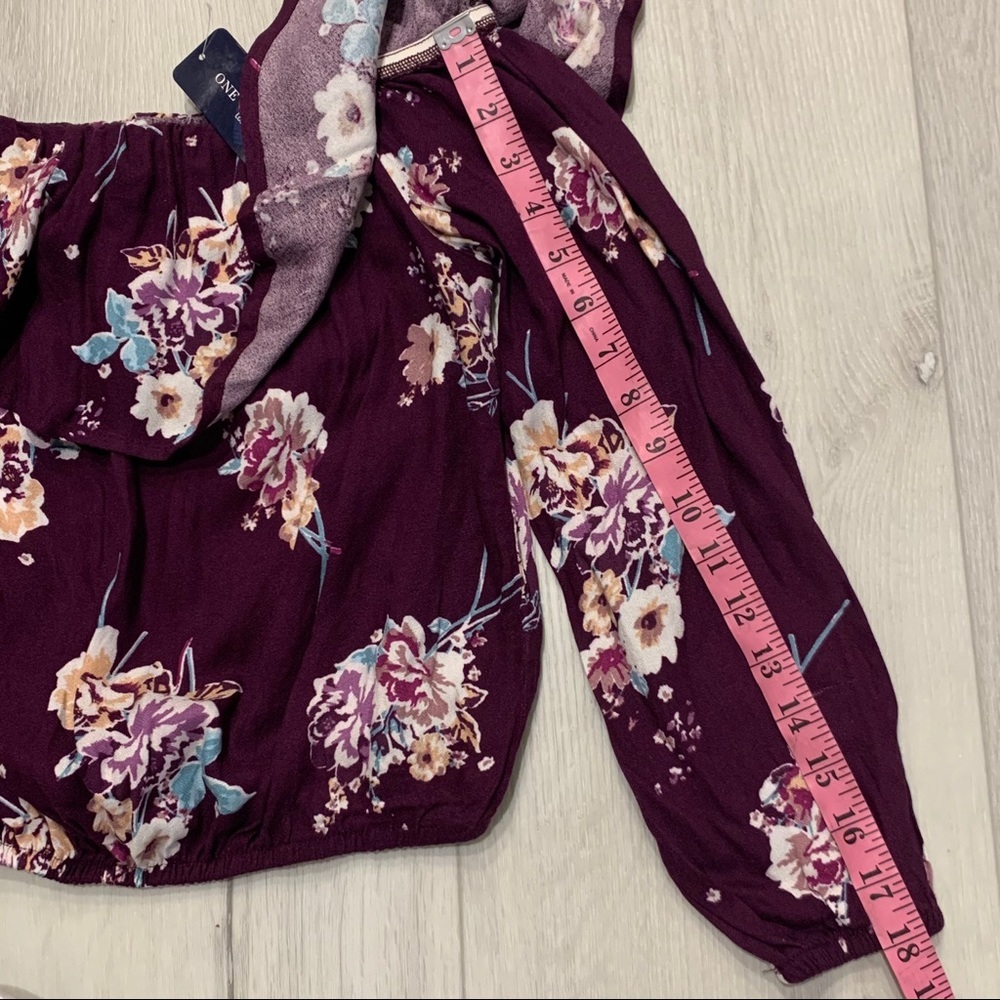 NWT ONE CLOTHING Off The Shoulder Ruffled Crop Top - Picture 4 of 8